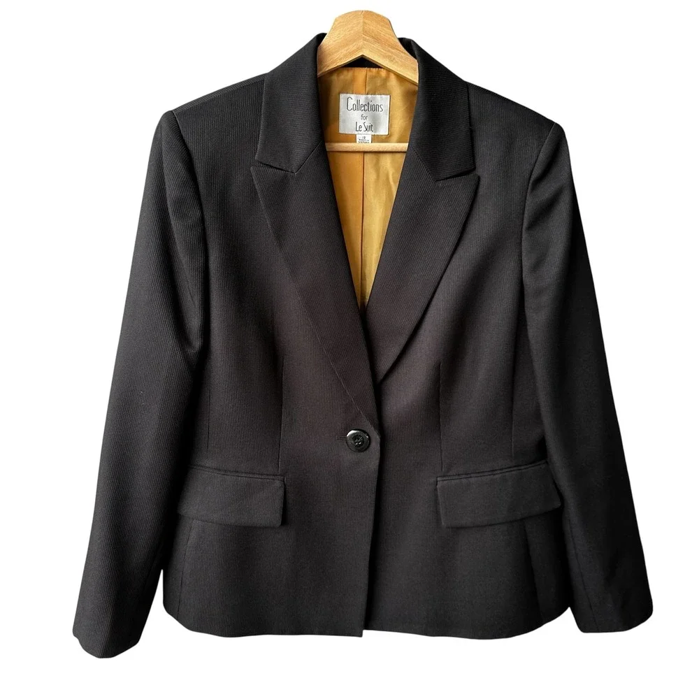 Collections for Le Suit Womens Pants Blazer Texture Business Preppy Office Sz 12